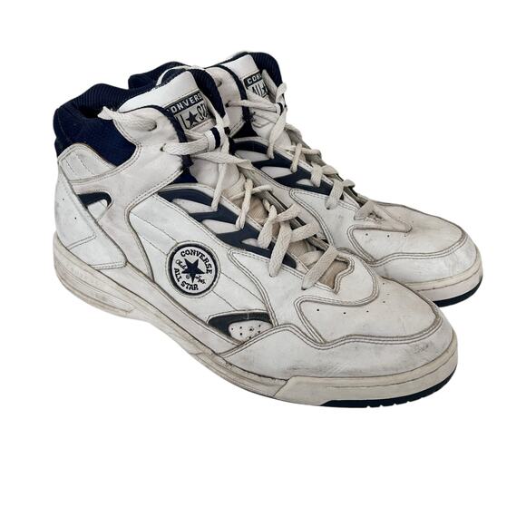 Vintage 90s Converse All Star Chuck Taylor White Sneakers Sz 13 - Picture 1 of 8